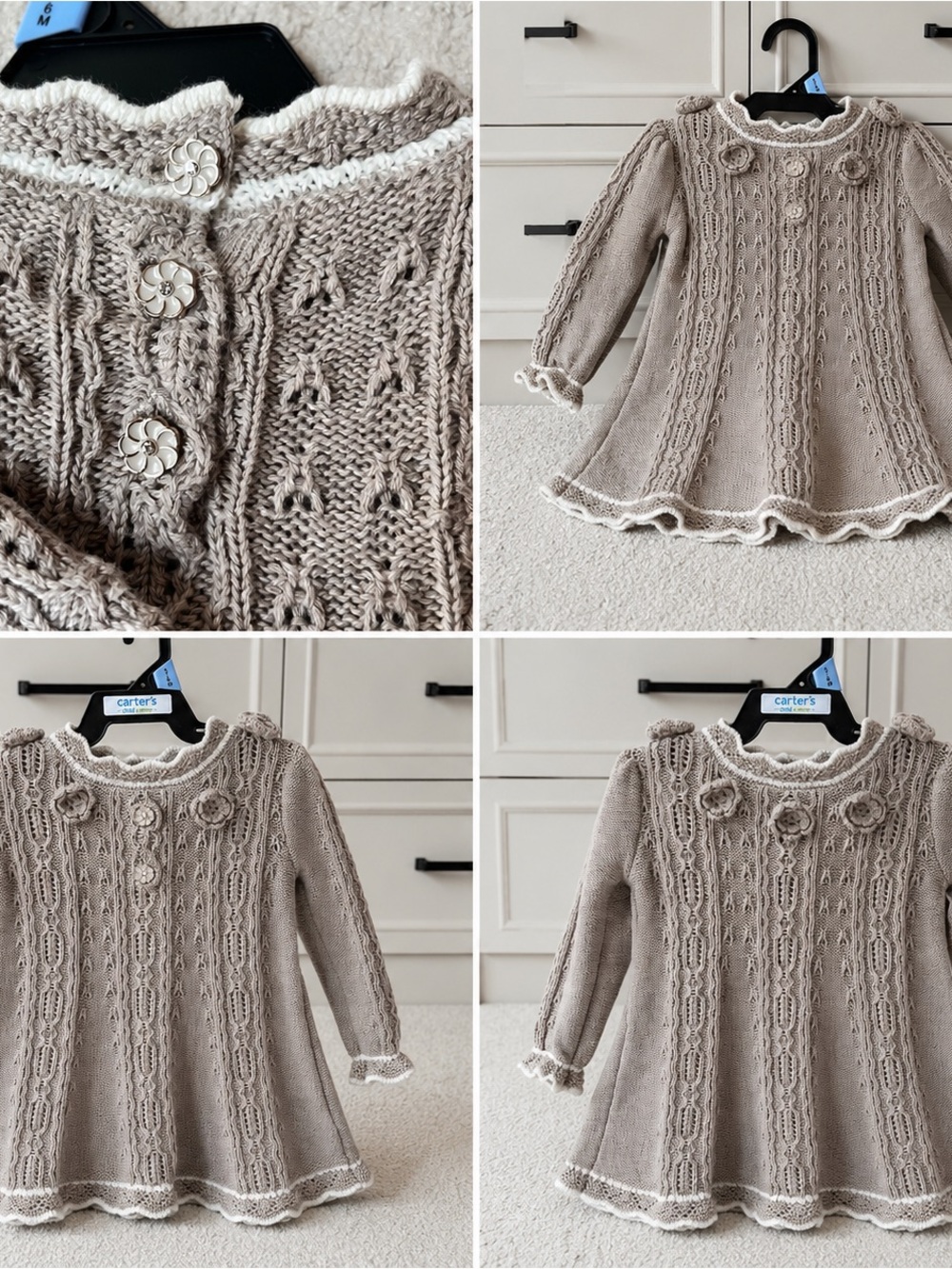 Cynthia Rowley Knit Baby Dress - Size 3-6M - 100% Cotton - Worn Once